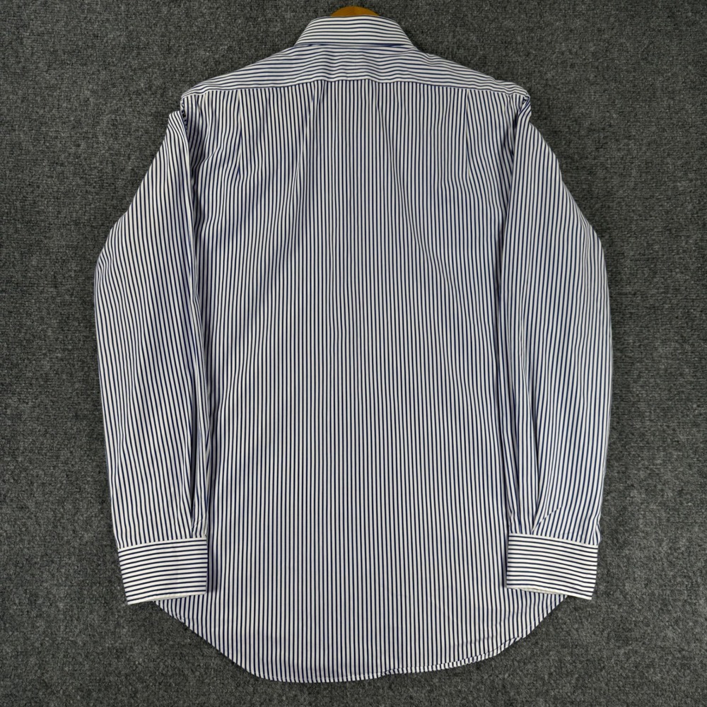 Polo Ralph Lauren Regent Classic Fit Shirt Men 15.5 34/35 Blue Striped Cotton - Picture 3 of 9